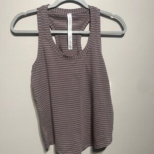 Lululemon Athletica Purple Striped Tank Top
